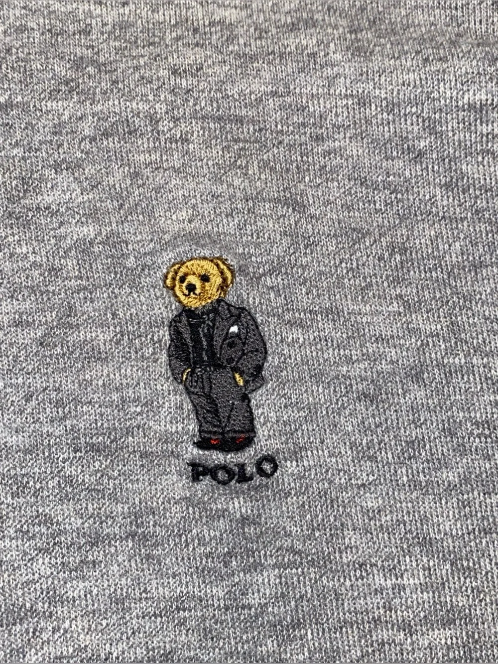 Polo Ralph Lauren Men's Polo Bear Quarter-Zip Sweater Heather Gray Size XL
